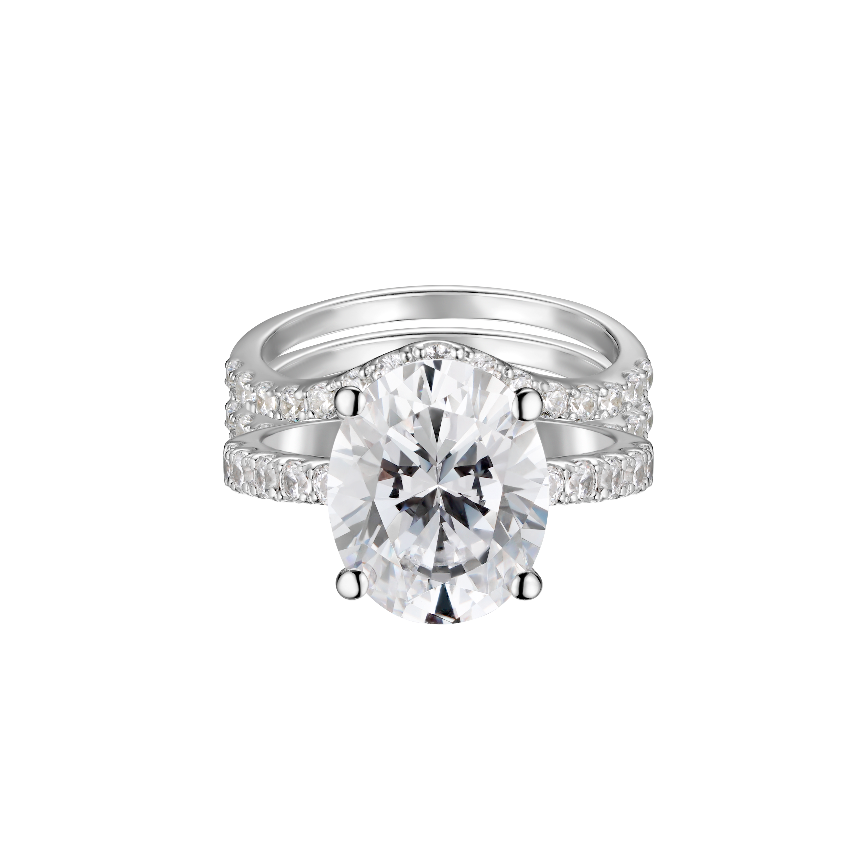 Round Prong + Wave Guard Ring